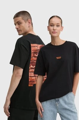 Vertere Berlin t-shirt bawełniany kolor czarny z nadrukiem VER T262