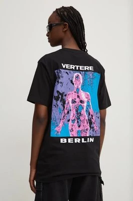 Vertere Berlin t-shirt bawełniany kolor czarny z nadrukiem VER T267