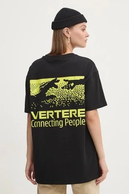 Vertere Berlin t-shirt bawełniany kolor czarny z nadrukiem VER T270