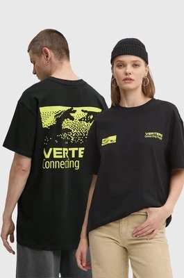 Vertere Berlin t-shirt bawełniany kolor czarny z nadrukiem VER T270