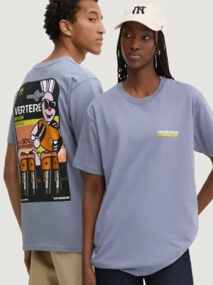 Zdjęcie produktu Vertere Berlin t-shirt bawełniany kolor fioletowy z nadrukiem VER T271