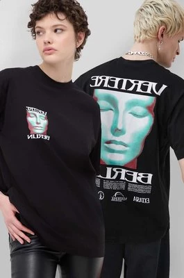 Vertere Berlin t-shirt bawełniany SLEEPWALK kolor czarny z nadrukiem VER T238