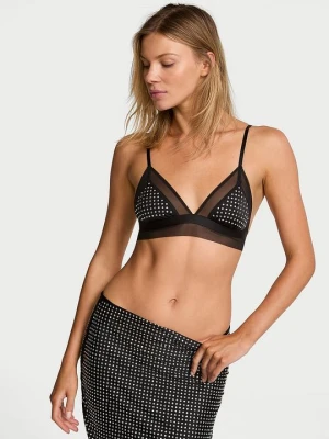 Very Sexy Biustonosz braletka błyszczący z kryształkami Shine Victoria's Secret Czarny