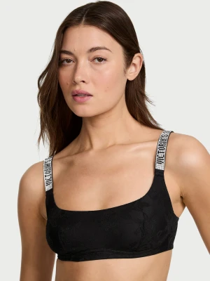 Very Sexy Biustonosz koronkowy braletka bez fiszbin z błyszczącymi ramiączkami Shine Strap Victoria's Secret