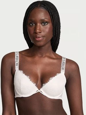 Very Sexy Biustonosz lekko usztywniany koronkowy z błyszczącymi ramiączkami Shine Strap Demi Victoria's Secret