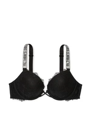 Very Sexy Biustonosz lekko usztywniany koronkowy z błyszczącymi ramiączkami Shine Strap Demi Victoria's Secret