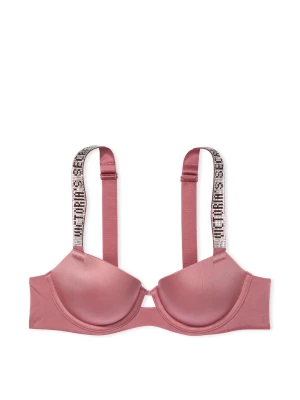 Very Sexy Biustonosz lekko usztywniany z błyszczącymi ramiączkami Shine Strap Demi Victoria's Secret