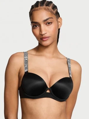 Very Sexy Biustonosz lekko usztywniany z błyszczącymi ramiączkami Shine Strap Demi Victoria's Secret