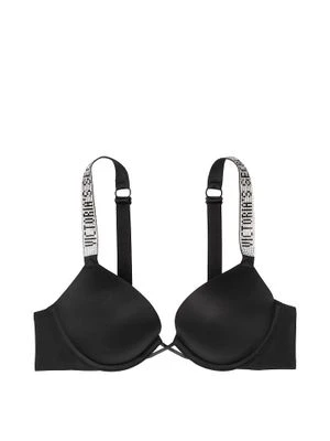 Very Sexy Biustonosz lekko usztywniany z błyszczącymi ramiączkami Shine Strap Demi Victoria's Secret