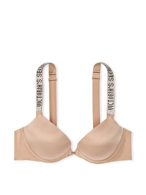 Very Sexy Biustonosz lekko usztywniany z błyszczącymi ramiączkami Shine Strap Demi Victoria's Secret