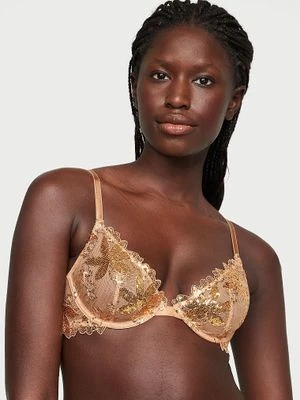 Very Sexy Biustonosz nieusztywniany Gold Sequined Demi Victoria's Secret