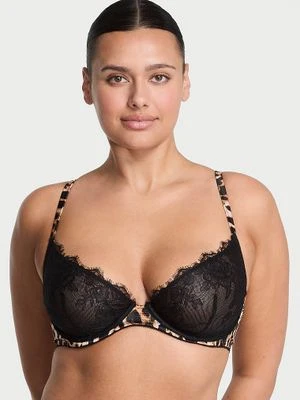 Very Sexy Biustonosz nieusztywniany Rose Lace and Satin Plunge Demi Victoria's Secret