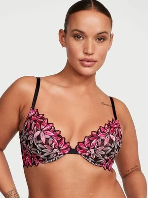 Very Sexy Biustonosz nieusztywniany Ziggy Glam Floral Embroidery Demi Victoria's Secret