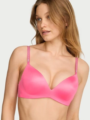 Very Sexy Biustonosz push-up bez fiszbin So Obsessed Shine Strap Victoria's Secret Różowy