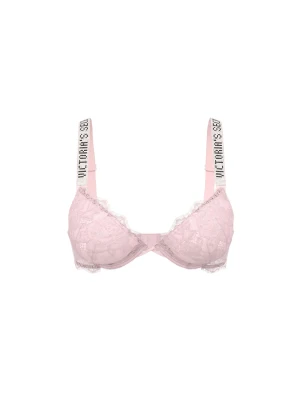 Very Sexy Biustonosz push-up koronkowy z błyszczącymi ramiączkami Shine Strap Victoria's Secret
