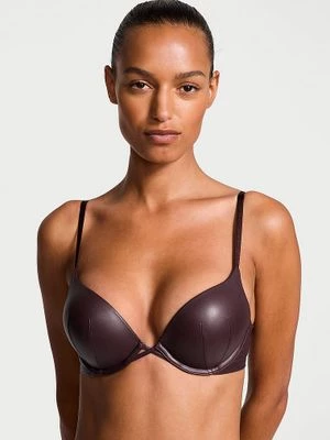 Very Sexy Biustonosz push-up powiększający o 2 rozmiary Bombshell Faux Leather Victoria's Secret