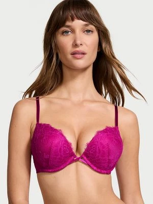 Very Sexy Biustonosz push-up powiększający o 2 rozmiary Bombshell Rose Lace Victoria's Secret