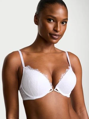Very Sexy Biustonosz push-up powiększający o 2 rozmiary Bombshell Rose Lace Victoria's Secret