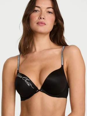Very Sexy Biustonosz push-up powiększający o 2 rozmiary Bombshell Shine Script Victoria's Secret Czarny