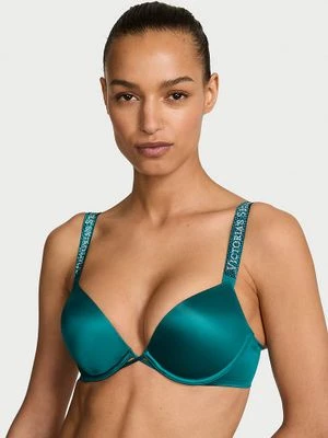 Very Sexy Biustonosz push-up powiększający o 2 rozmiary Bombshell Shine Strap Victoria's Secret Niebieski