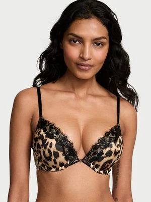 Very Sexy Biustonosz push-up powiększający o 2 rozmiary ze wstawkami z koronki Bombshell Lace-Trim Victoria's Secret