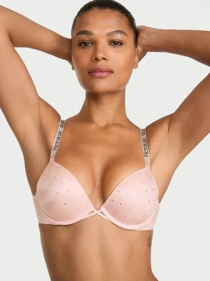 Very Sexy Biustonosz push-up Shine Strap Dot Victoria's Secret Różowy