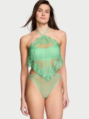 Very Sexy Body z wiązaniem na szyi Sheer Boho Floral Victoria's Secret