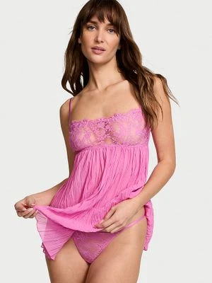 Very Sexy Halka i stringi Lace Pleated Babydoll Victoria's Secret