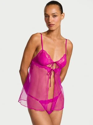 Very Sexy Halka i stringi Sheer Rose Babydoll Victoria's Secret