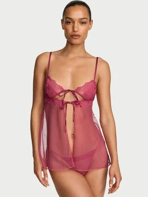 Very Sexy Halka i stringi Sheer Rose Babydoll Victoria's Secret