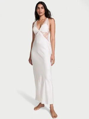 Very Sexy Koszula nocna satynowa sukienka maxi Rose Lace Victoria's Secret
