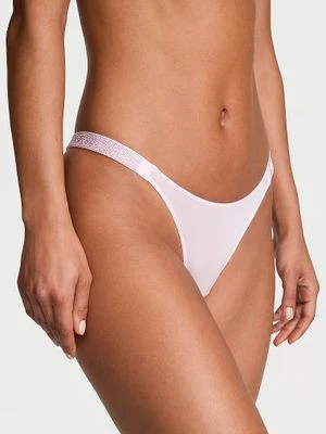 Very Sexy Majtki brazyliany z błyszczącymi paskami Shine Strap Brazilian Victoria's Secret Fioletowy