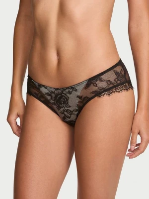 Very Sexy Majtki koronkowe Overlay Cheeky Victoria's Secret Beżowy