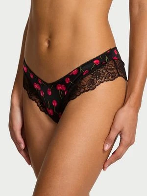 Very Sexy Majtki z koronką na krawędziach i wysoko wyciętymi nogawkami Lace-Trim Cheeky Victoria's Secret