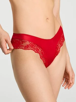Very Sexy Majtki z koronką na krawędziach i wysoko wyciętymi nogawkami Lace-Trim Cheeky Victoria's Secret
