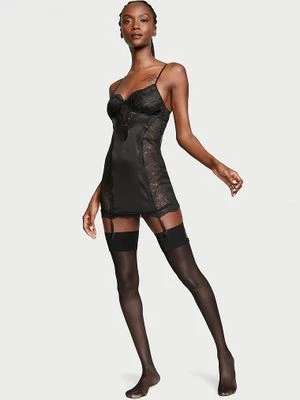 Very Sexy Pończochy z koronką i logo marki (do pasa do pończoch) Victoria's Secret