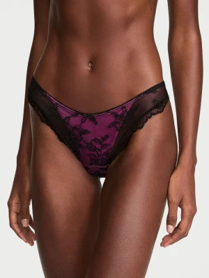 Very Sexy Stringi koronkowe Overlay Victoria's Secret Różowy
