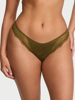 Very Sexy Stringi koronkowe Overlay Victoria's Secret Zielony