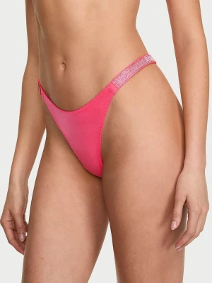 Very Sexy Stringi z błyszczącymi paskami Shine Strap Victoria's Secret Różowy