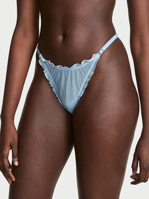 Very Sexy Stringi z falbankami Denim Mesh Victoria's Secret
