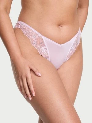 Very Sexy Stringi z koronką i wysoko wyciętymi nogawkami Lace-Trim High-Leg Victoria's Secret