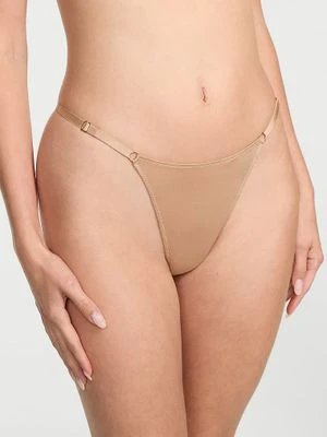 Very Sexy Stringi z regulowanymi paseczkami Hardware Victoria's Secret Beżowy