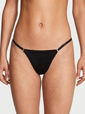 Very Sexy Stringi z regulowanymi paseczkami Hardware Victoria's Secret Czarny