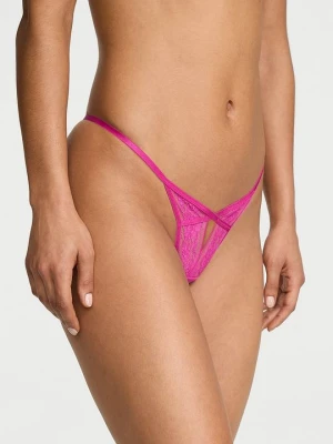 Very Sexy Stringi z wycięciem i z koronką Strappy Cut-Out Victoria's Secret Różowy