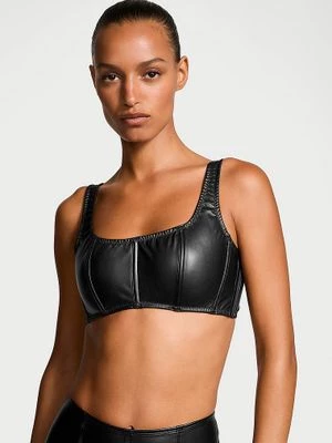 Very Sexy Top gorsetowy skórzany Faux Leather Mini Corset Victoria's Secret