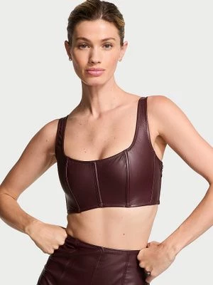 Very Sexy Top gorsetowy skórzany Faux Leather Mini Corset Victoria's Secret