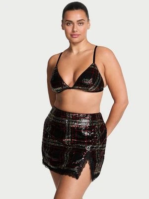 Very Sexy Zestaw z cekinami - braletka i spódniczka Sequin Tartan Victoria's Secret