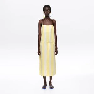 Vestido reto linho riscas limelight BIMBA Y LOLA