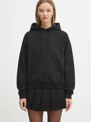 VETEMENTS bluza Logo Fitted damska kolor czarny z kapturem gładka UH76HD130B