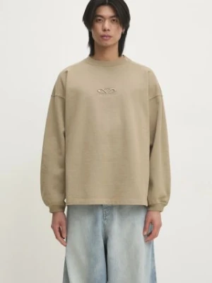 VETEMENTS bluza Oval Logo Cropped Boxy męska kolor beżowy gładka UA66CW600T